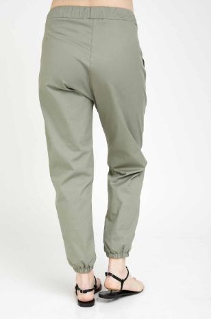 תמונה של מכנסי הריון תומס זית בהיר