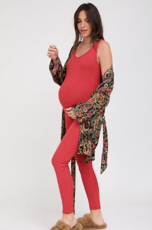 תמונה של אוברול הריון לינוי ריב בורדו