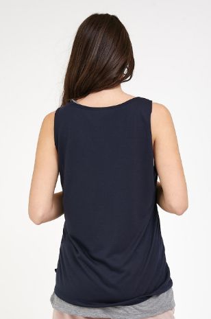 תמונה של גופיית הנקה כפולה כחול אפור