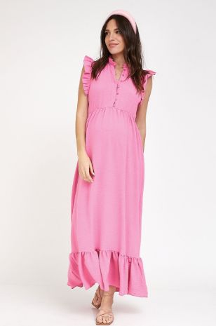 תמונה של שמלת הריון שלי ורוד בזוקה