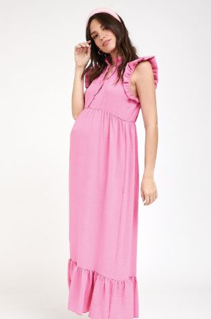 תמונה של שמלת הריון שלי ורוד בזוקה