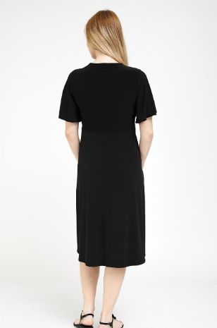 תמונה של שמלת הריון אלישבע שחורה