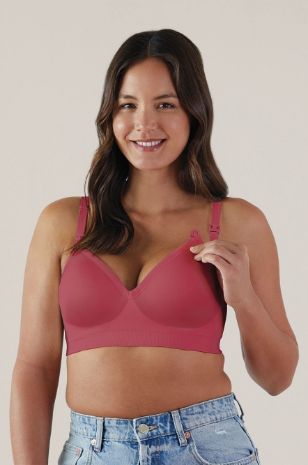 תמונה של חזיית Bravado Plunge הריון והנקה ורוד ליפסטיק