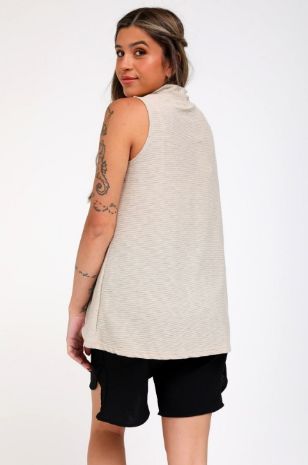 גופיית הריון מעטפת סנדי בצבע חול