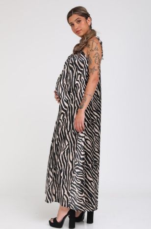 שמלת הריון הדפס זברה אבישג ארבל