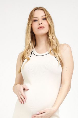 תמונה של שמלת הריון רובי קרם