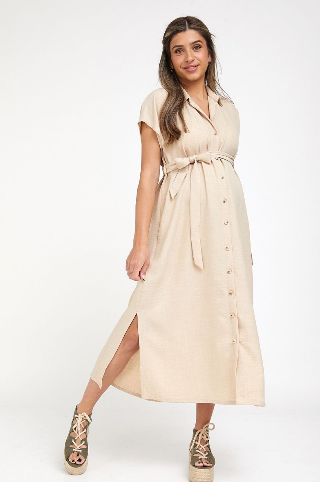 שמלת הריון נדין חול