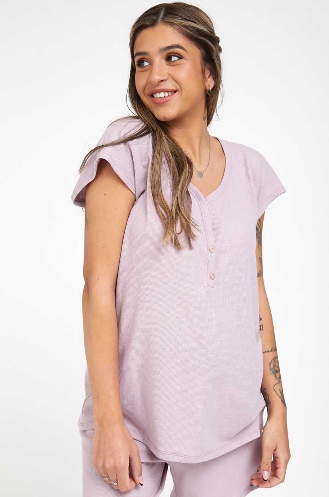 חולצת פיג'מה להריון Summer לבנדר