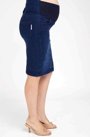תמונה של חצאית הריון ג'ינס אוליביה כחולה