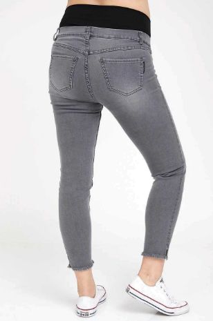 תמונה של סקיני ג'ינס MOM שחור משופשף