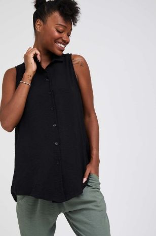 תמונה של חולצת הריון קיקי ללא שרוול נייבי