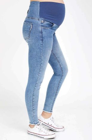 תמונה של סקיני ג'ינס להריון אוליביה כחול בהיר