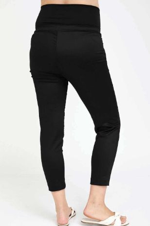 תמונה של מכנסי הריון סמנתה שחורים