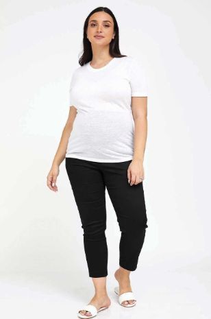 תמונה של מכנסי הריון סמנתה שחורים