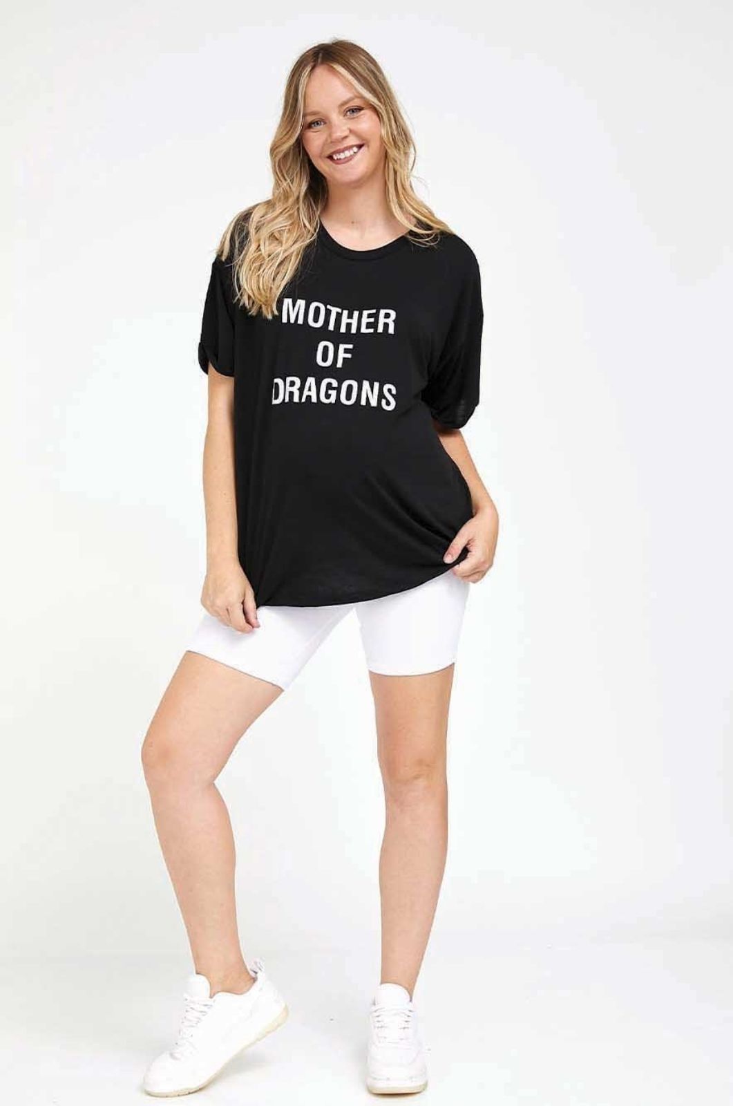 תמונה של טייץ הריון קצר לבן