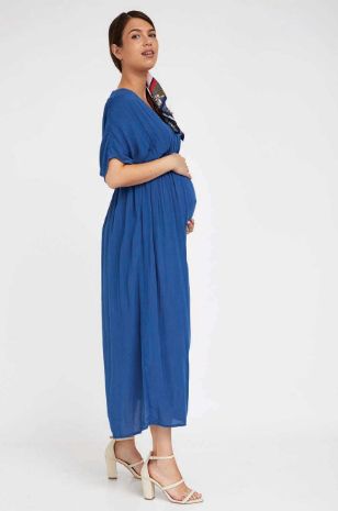 שמלת הריון מליסה כחול ג'ינס של אבישג ארבל