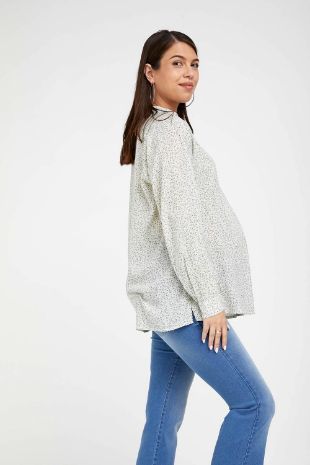 חולצת הריון ג'ונו ירוק מודפס