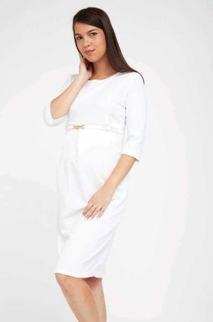 שמלת הריון אומה שמנת של אבישג ארבל