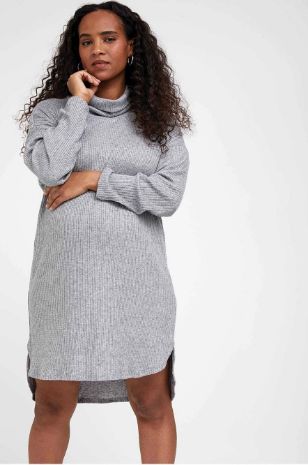 שמלת טוניקה להריון מרגו ריב אפור לורקס של אבישג ארבל	