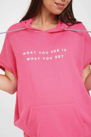 קפוצ'ון הריון WHAT YOU SEE ורוד פוקסיה	