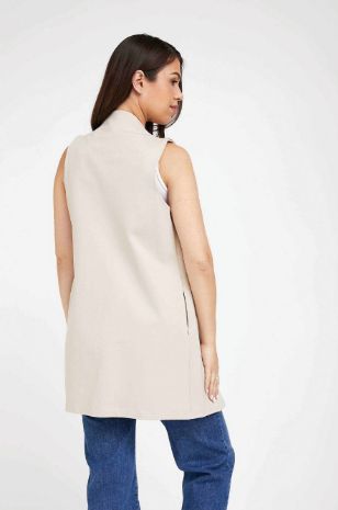 ז'קט נרי להריון ללא שרוול אבן	