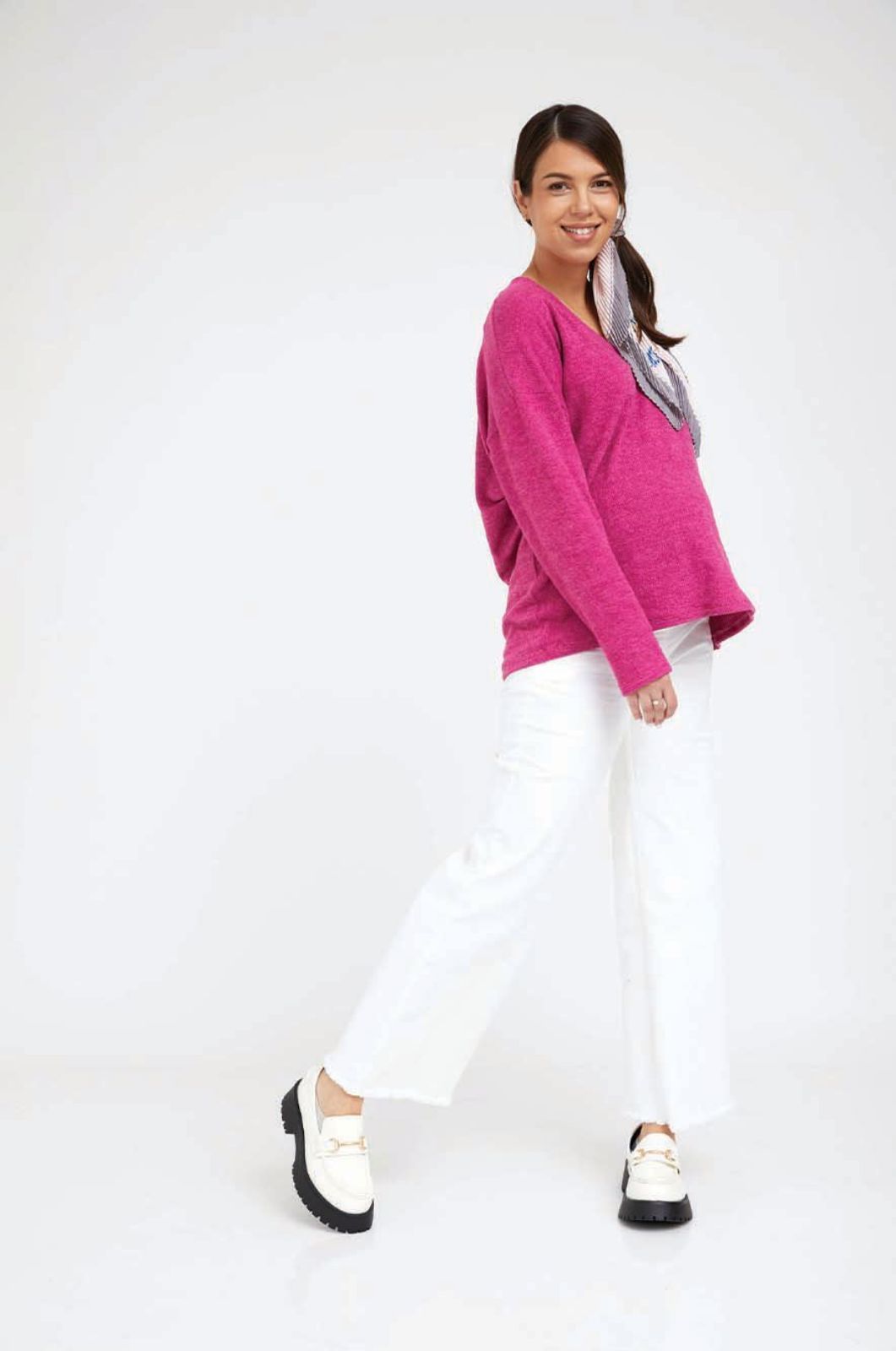 סריג הריון יוליה ורוד פוקסיה	