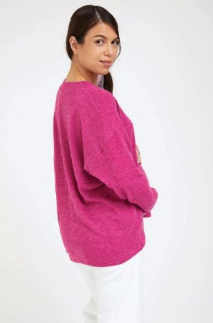 סריג הריון יוליה ורוד פוקסיה	