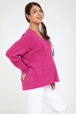 סריג הריון יוליה ורוד פוקסיה	