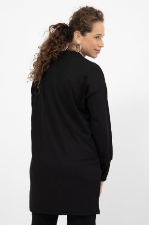 שמלת הריון סוויטשירט ריב שחור