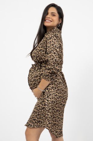 שמלת הריון רומא מנומרת