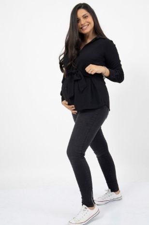 חולצת הריון לינדוס שחורה