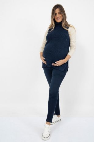 אפודת ברנדי כחול מלאנג'