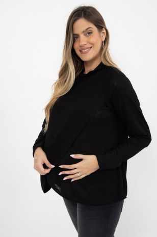 חולצת הריון מעטפת סנדי אבן	