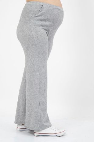 מכנסי סריג הרפר להריון חול