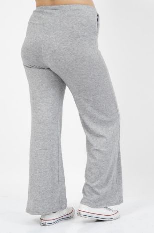 מכנסי סריג הרפר להריון אפור