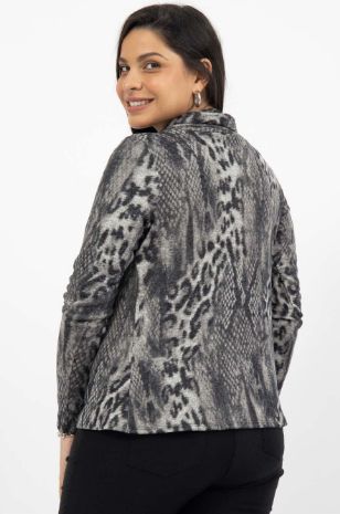 עליונית מעטפת להריון הדפס אפור של אבישג ארבל