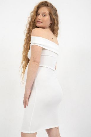 שמלת הריון וונדי שמנת של אבישג ארבל - שמלת ערב מושלמת