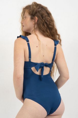 בגד ים שלם להריון Santorini כחול מבריק