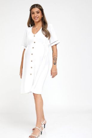 שמלת הריון בטי צהוב מנגו	