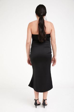 שמלת סטרפלס להריון ליליאן שחורה