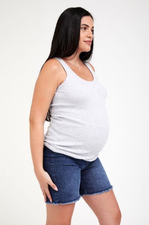 גופיית סבא להריון אפור מלאנז'