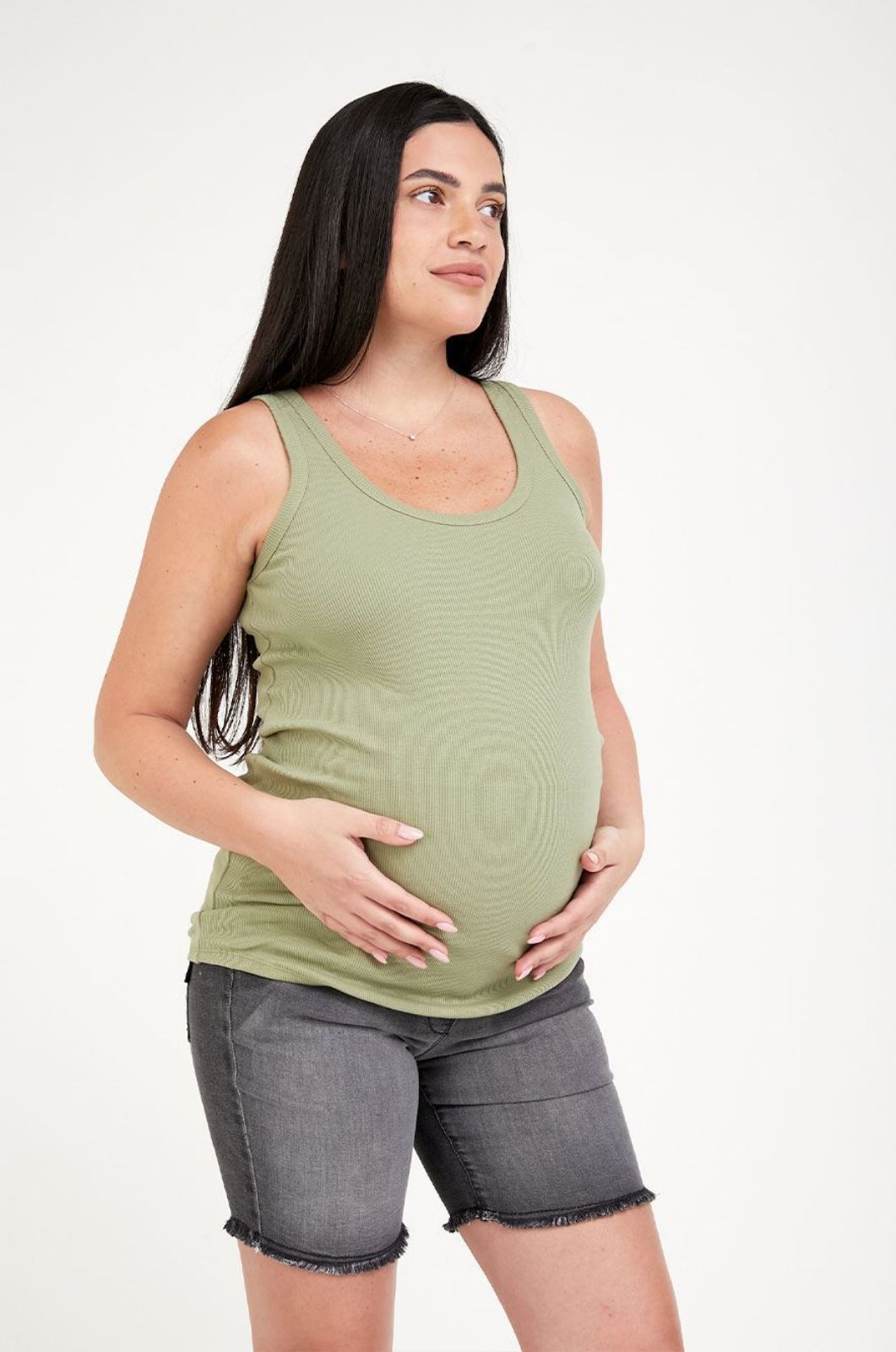 גופיית סבא להריון ירוק בהיר