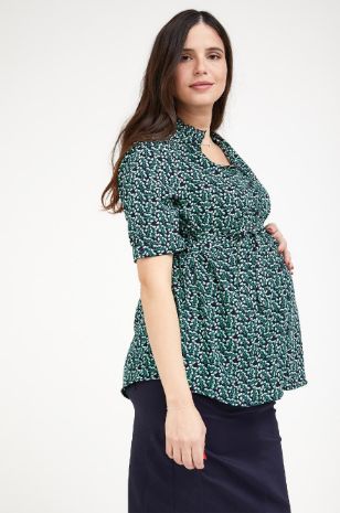 חולצת הריון נינט כחול פרחוני