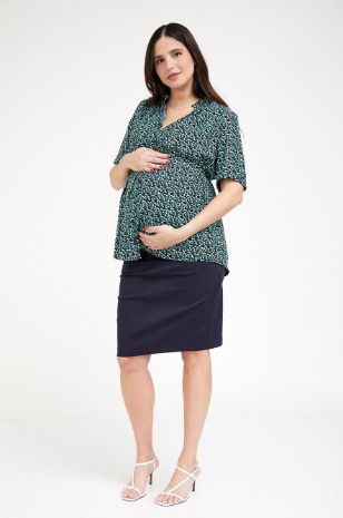 חולצת הריון נינט לבן מודפס