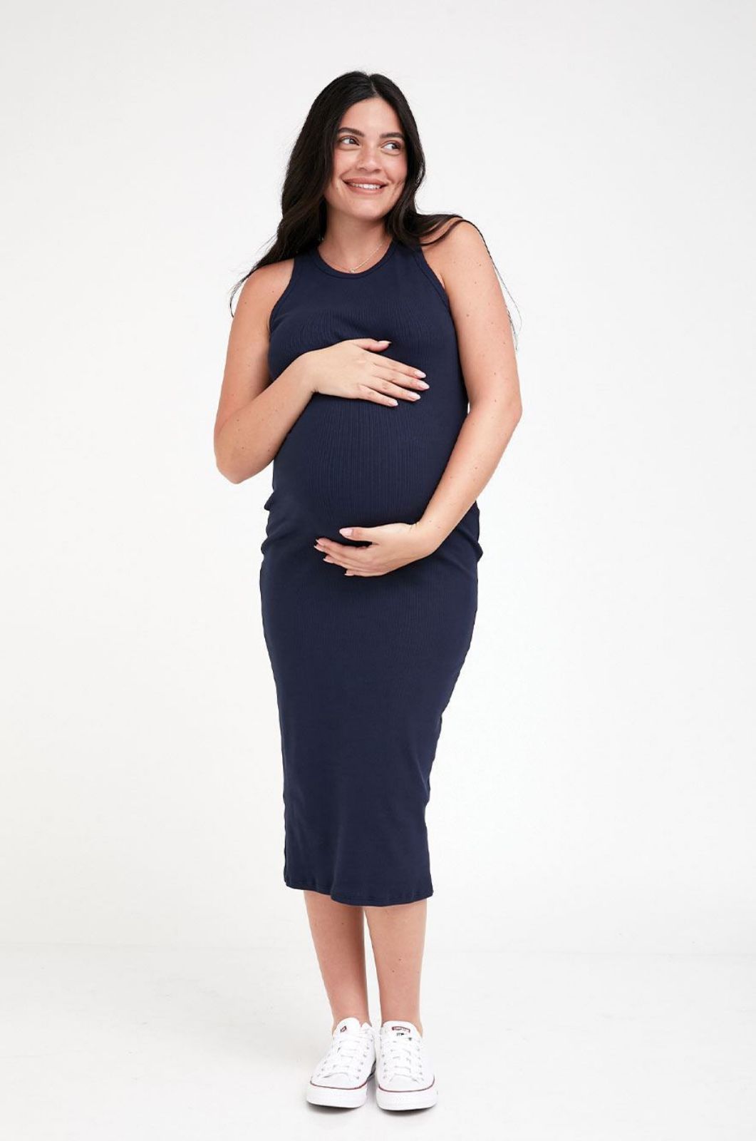 שמלת הריון מרטינה כחול ג'ינס של אבישג ארבל