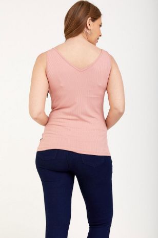 גופיית V ריב להריון ורוד עתיק של אבישג ארבל	