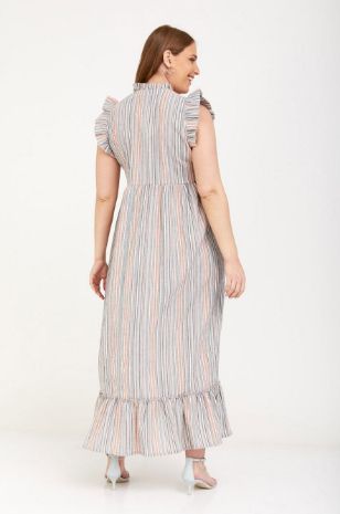 שמלת הריון שלי פסים צבעוני