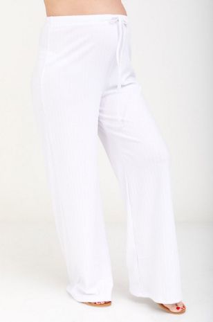 מכנסי הריון ריבה לבנים