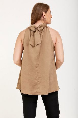 חולצת הריון צווארון קשר נחושת