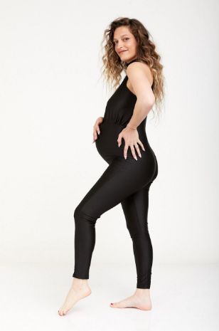 אבישג ארבל - אוברול הריון רוכסן שחור